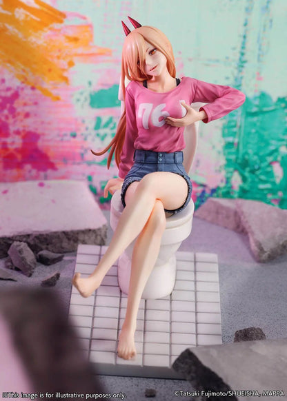 Power-Figur aus Chainsaw Man, 1/7 Scale PVC-Statue, 18 cm hoch, dynamische Pose, kräftige Farben, verspieltes Design.