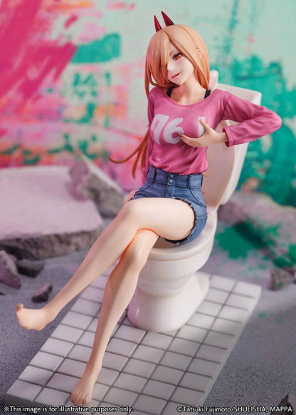 Power-Figurine aus Chainsaw Man, 1/7 Maßstab, 18 cm, mit ikonischer Pose und Details. Ideal für Anime-Sammler.