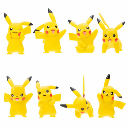 Pokémon Figuren Set – 8 Charaktere inklusive Pikachu – Battle Feature